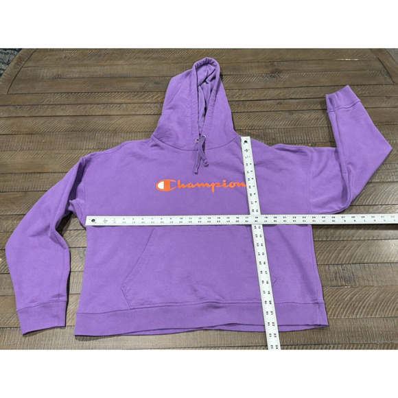 Champion Powerblend Hoodie Script - Purple/Orange Logo - Women's XL - Picture 3 of 7